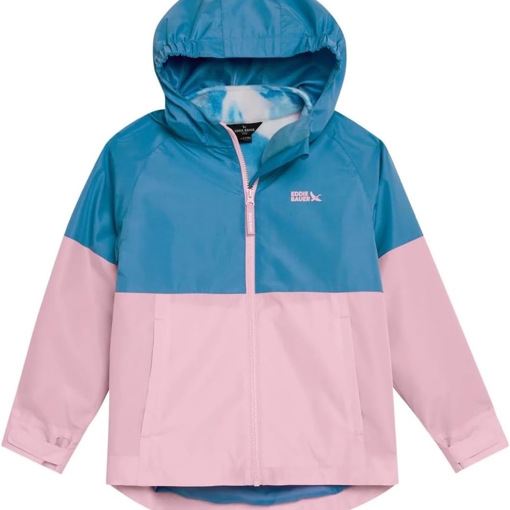 Eddie Bauer Girls Lone Peak 3 in 1 Fleece Lightweight Jacket: Pink and Blue